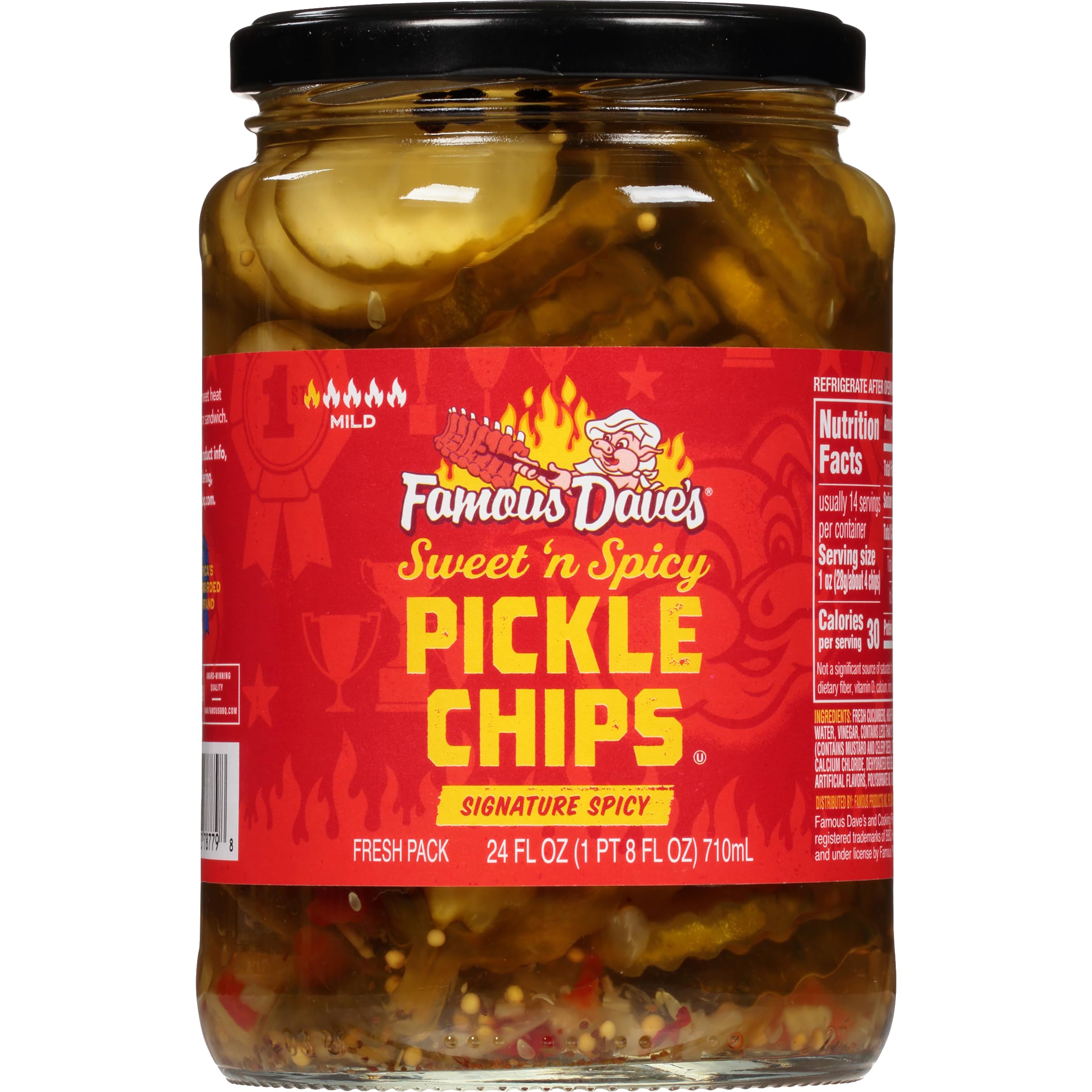 Famous Dave's Signature Spicy Pickle Chips, 24 oz : Amazon.ca